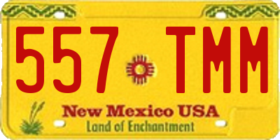 NM license plate 557TMM