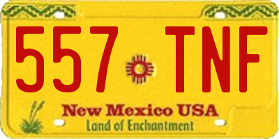 NM license plate 557TNF