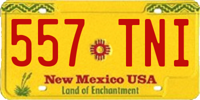 NM license plate 557TNI