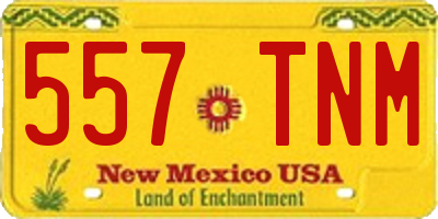 NM license plate 557TNM