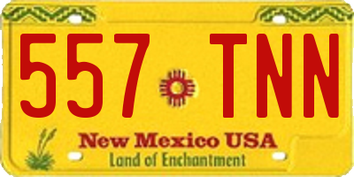 NM license plate 557TNN