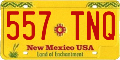 NM license plate 557TNQ
