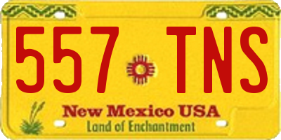 NM license plate 557TNS