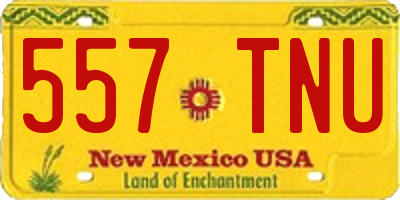 NM license plate 557TNU