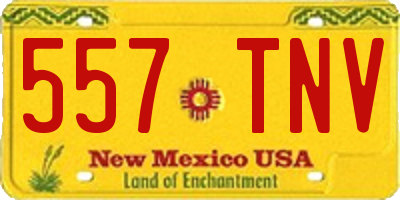 NM license plate 557TNV