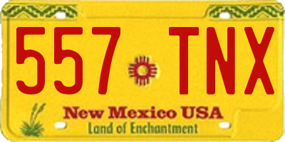 NM license plate 557TNX
