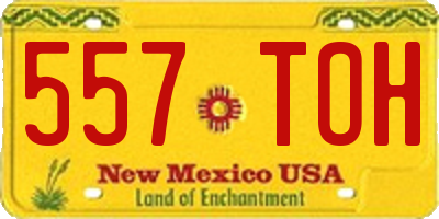 NM license plate 557TOH