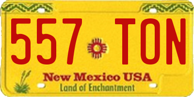 NM license plate 557TON