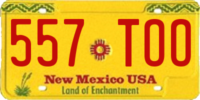 NM license plate 557TOO