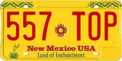 NM license plate 557TOP