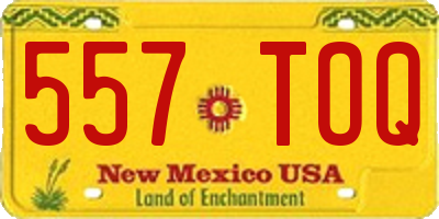 NM license plate 557TOQ