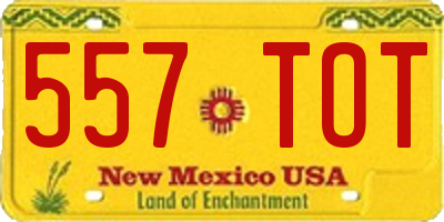 NM license plate 557TOT
