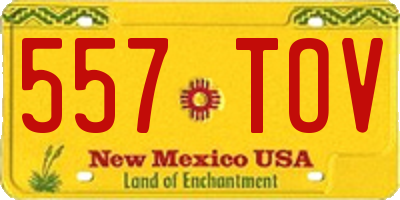 NM license plate 557TOV