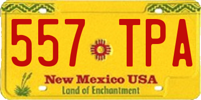 NM license plate 557TPA