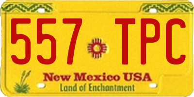 NM license plate 557TPC