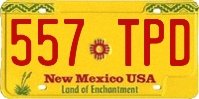 NM license plate 557TPD