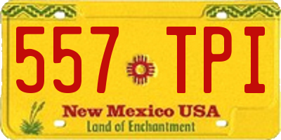 NM license plate 557TPI