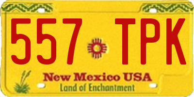 NM license plate 557TPK