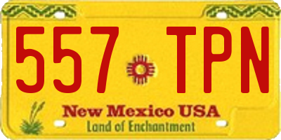 NM license plate 557TPN