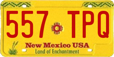 NM license plate 557TPQ