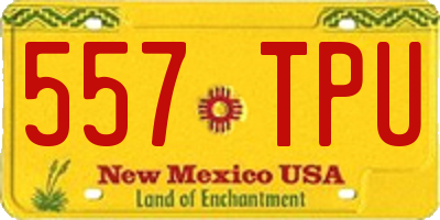 NM license plate 557TPU