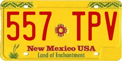 NM license plate 557TPV