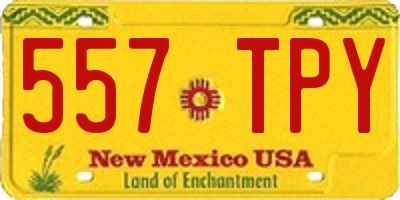 NM license plate 557TPY