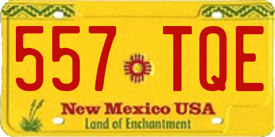 NM license plate 557TQE
