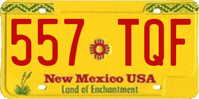 NM license plate 557TQF