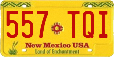 NM license plate 557TQI