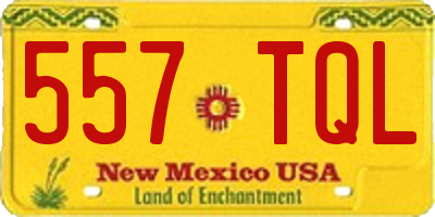 NM license plate 557TQL