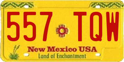 NM license plate 557TQW