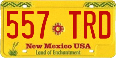 NM license plate 557TRD