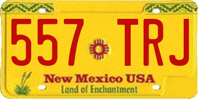 NM license plate 557TRJ