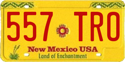 NM license plate 557TRO