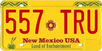NM license plate 557TRU