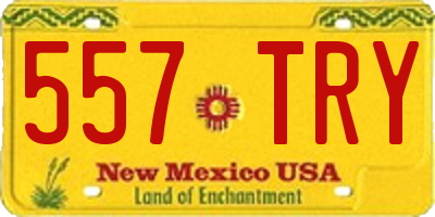NM license plate 557TRY