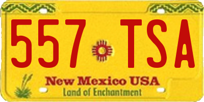 NM license plate 557TSA
