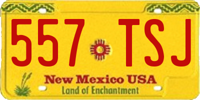 NM license plate 557TSJ
