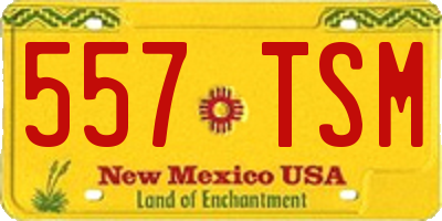 NM license plate 557TSM
