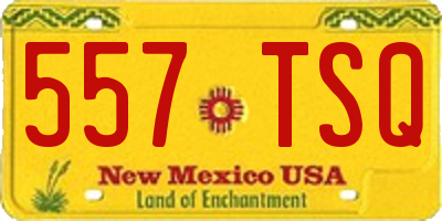 NM license plate 557TSQ