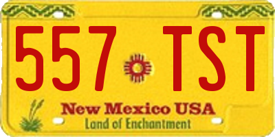 NM license plate 557TST