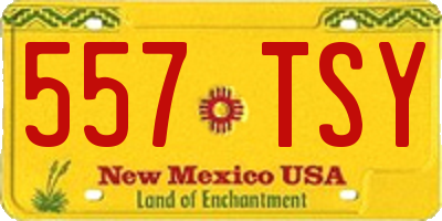 NM license plate 557TSY