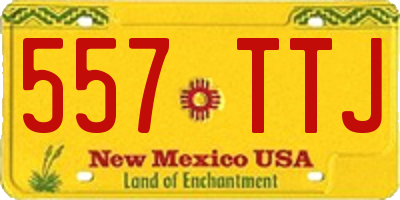 NM license plate 557TTJ