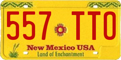 NM license plate 557TTO