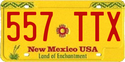 NM license plate 557TTX