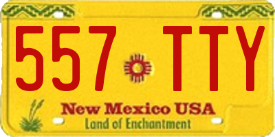 NM license plate 557TTY