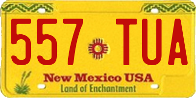 NM license plate 557TUA