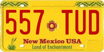 NM license plate 557TUD