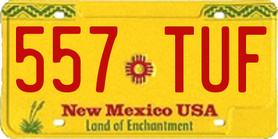 NM license plate 557TUF